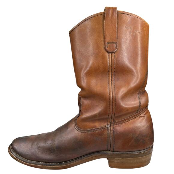 Vintage Red Wing Men’s Pecos Brown Leather Pull On Western Boot Size US 10 - Picture 2 of 12